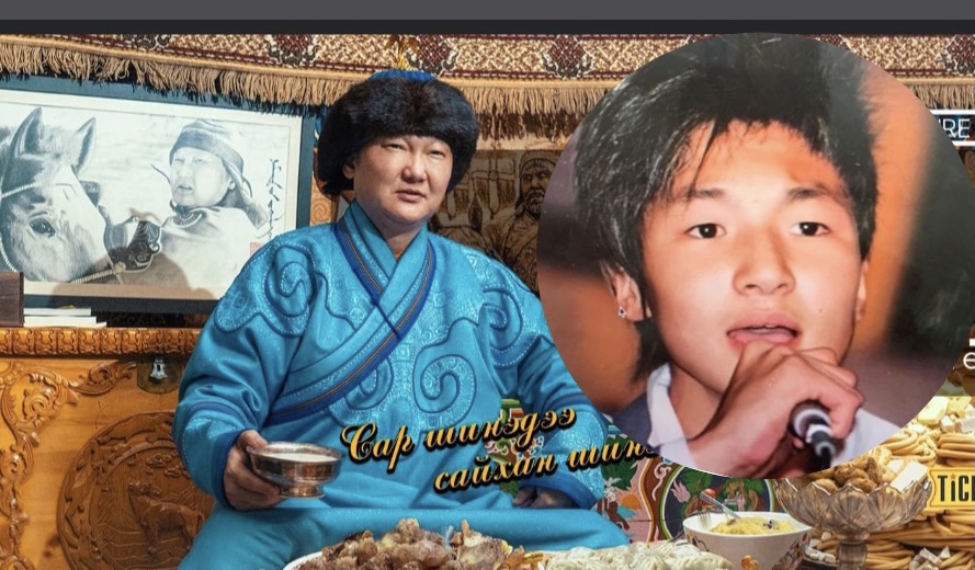 Загвар өмсөгч О.Билгүүн С.Жавхлангийн улаан фен
