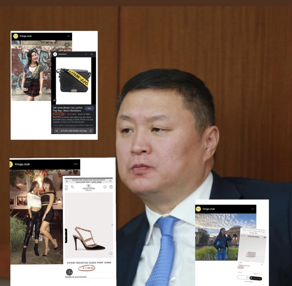 Б.Хурцын том охин Х.Намуун татвар төлгөчдийн мөнгийг брэндийн хувцсанд зарцуулдаг
