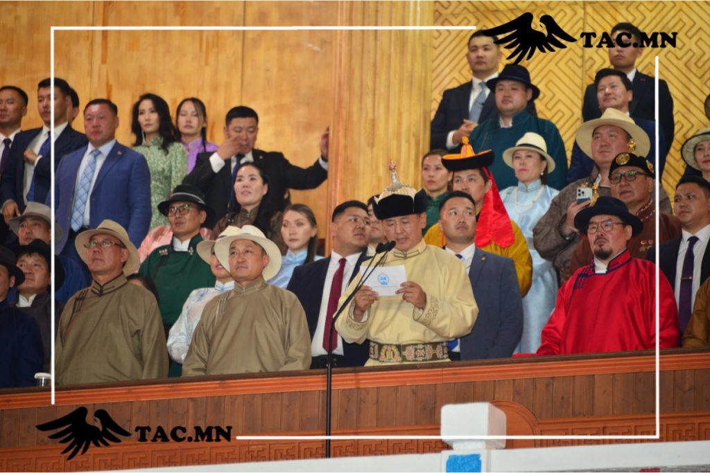 Монгол Улсын Ерөнхийлөгч У.Хүрэлсүх Үндэсний их баяр наадмыг хааж үг хэллээ